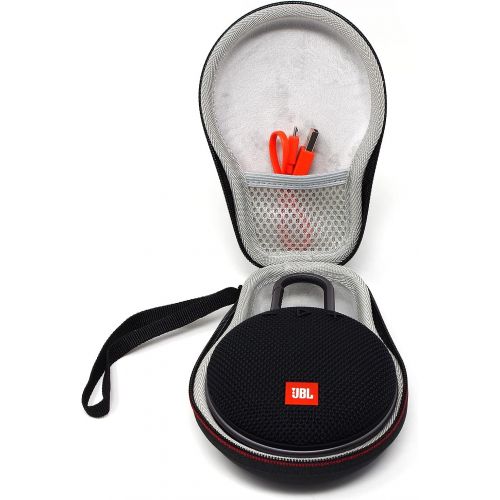 제이비엘 JBL Clip 3 Waterproof Portable Bluetooth Speaker with Hard Cover Deluxe Travel Case and LED Flashlight Key Chain (Color May Vary) (Midnight Black)