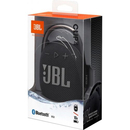 제이비엘 JBL Clip 4: Portable Speaker with Bluetooth, Built-in Battery, Waterproof and Dustproof Feature - Black (JBLCLIP4BLKAM)