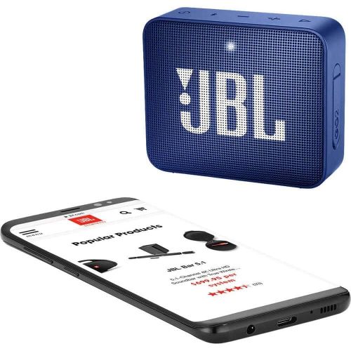제이비엘 JBL GO2 Portable Bluetooth Speaker with Rechargeable Battery, Waterproof, Built-in Speakerphone, Blue