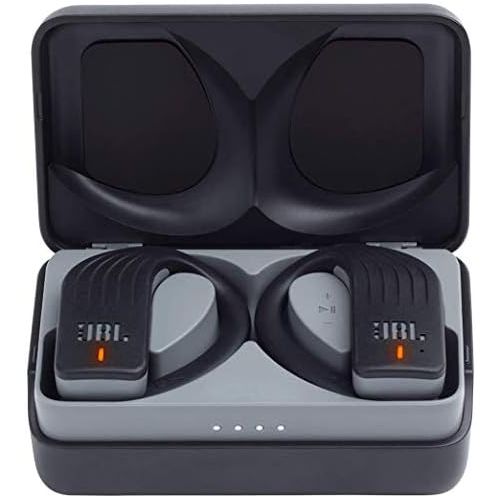 제이비엘 JBL Endurance Peak in-Ear Waterproof Sport Headphones Bundle with Plush Carry Case (Black)