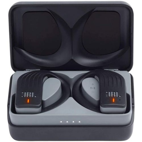 제이비엘 JBL Endurance Peak in-Ear Waterproof Sport Headphones Bundle with Plush Carry Case (Black)