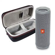 JBL Flip 5 Waterproof Portable Wireless Bluetooth Speaker Bundle with Hardshell Protective Case - Grey