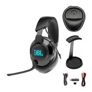 JBL Quantum 600 Wireless Over-Ear Performance Gaming Headset (Black) Bundle (3 Items)