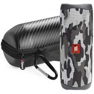 JBL FLIP 5 Portable Speaker IPX7 Waterproof Bundle with gSport Limited Edition Carbon Fiber Case (Black Camo)