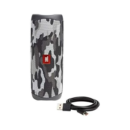 제이비엘 JBL FLIP 5 Portable Speaker IPX7 Waterproof Bundle with gSport Limited Edition Carbon Fiber Case (Black Camo)