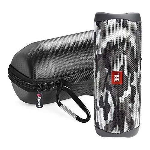 제이비엘 JBL FLIP 5 Portable Speaker IPX7 Waterproof Bundle with gSport Limited Edition Carbon Fiber Case (Black Camo)