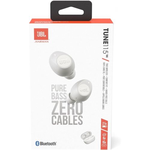 제이비엘 JBL T115 True Wireless in-Ear Headphone - White (JBLT115TWSWHTAM)