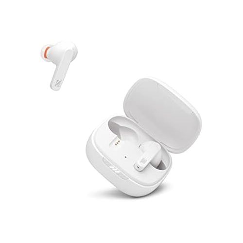 제이비엘 JBL Live PRO+ TWS True Wireless in-Ear Noise Cancelling Bluetooth Headphones, Up to 28H of Battery, Microphones, Wireless Charging, Hey Google and Amazon Alexa (White)