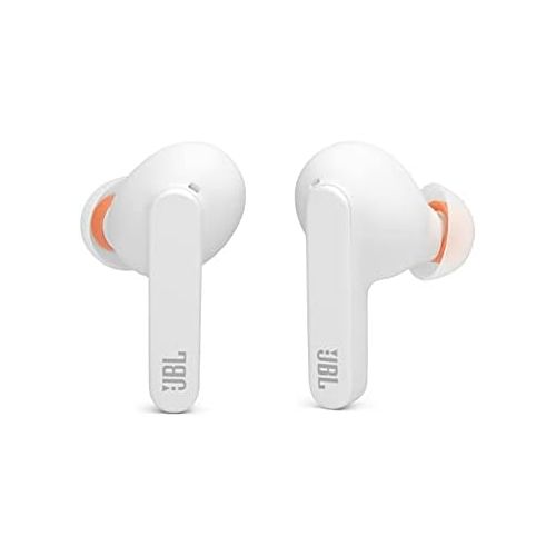 제이비엘 JBL Live PRO+ TWS True Wireless in-Ear Noise Cancelling Bluetooth Headphones, Up to 28H of Battery, Microphones, Wireless Charging, Hey Google and Amazon Alexa (White)