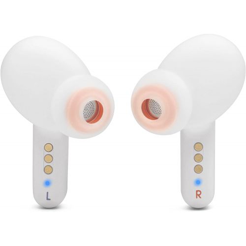 제이비엘 JBL Live PRO+ TWS True Wireless in-Ear Noise Cancelling Bluetooth Headphones, Up to 28H of Battery, Microphones, Wireless Charging, Hey Google and Amazon Alexa (White)