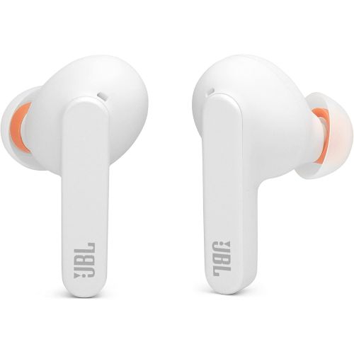 제이비엘 JBL Live PRO+ TWS True Wireless in-Ear Noise Cancelling Bluetooth Headphones, Up to 28H of Battery, Microphones, Wireless Charging, Hey Google and Amazon Alexa (White)