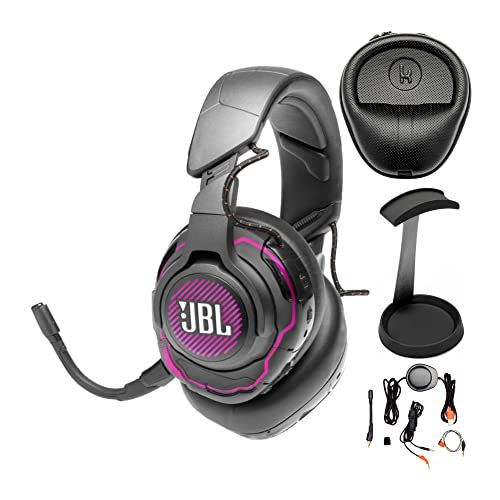 제이비엘 JBL Quantum ONE Noise-Canceling Wired Over-Ear Gaming Headset (Black) Bundle (3 Items)