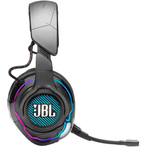 제이비엘 JBL Quantum ONE Noise-Canceling Wired Over-Ear Gaming Headset (Black) Bundle (3 Items)