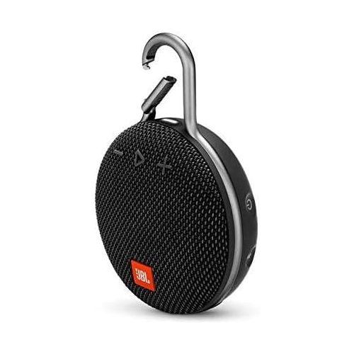 제이비엘 JBL Clip 3 IPX7 Waterproof Portable Bluetooth Speaker Bundle with Deluxe Travel Case (Black)