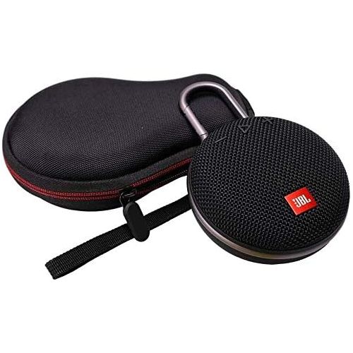 제이비엘 JBL Clip 3 IPX7 Waterproof Portable Bluetooth Speaker Bundle with Deluxe Travel Case (Black)