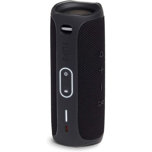 제이비엘 JBL Flip 5 Waterproof Portable Wireless Bluetooth Speaker Bundle with 2-Port USB Wall Charger - Black