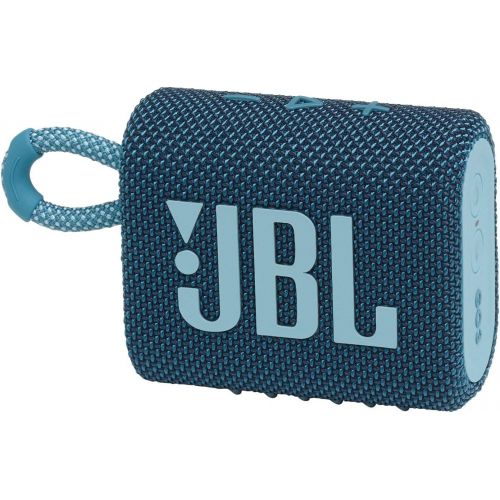 제이비엘 JBL Go 3: Portable Speaker with Bluetooth, Builtin Battery, Waterproof and Dustproof Feature Blue JBLGO3BLUAM