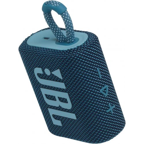 제이비엘 JBL Go 3: Portable Speaker with Bluetooth, Builtin Battery, Waterproof and Dustproof Feature Blue JBLGO3BLUAM