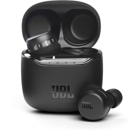 제이비엘 JBL Tour PRO+ TWS True Wireless Bluetooth Earbuds, Noise Cancelling, up to 32H Battery, 3 mics, Wireless Charging, Google Assistant and Alexa Built-in (Black)