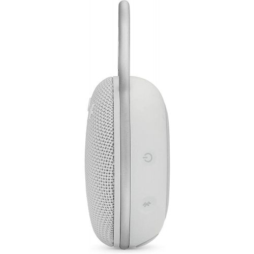 제이비엘 JBL Clip 3 Portable Waterproof Wireless Bluetooth Speaker - Non-Retail Packaging (Steel White) with KeySmart Clean Key