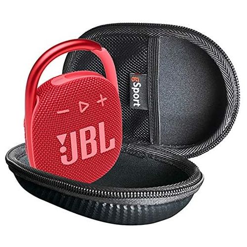 제이비엘 JBL Clip 4 Waterproof Portable Bluetooth Speaker Bundle with gSport Carbon Fiber Case (Red)