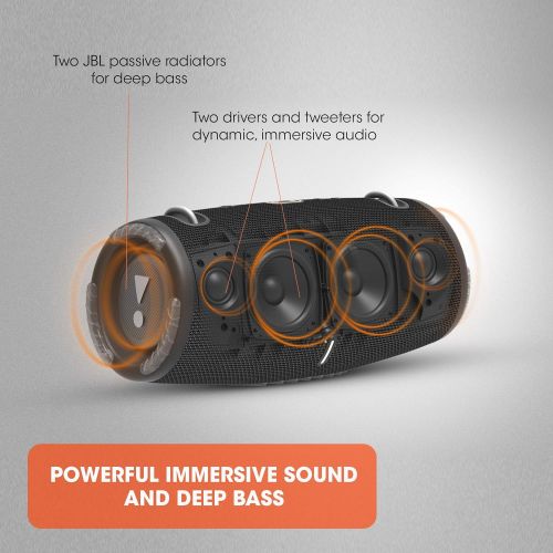 제이비엘 JBL Xtreme 3 - Portable Bluetooth Speaker, Powerful Sound and Deep Bass, IP67 Waterproof, 15 Hours of Playtime, Powerbank, JBL PartyBoost for Multi-speaker Pairing (Black)