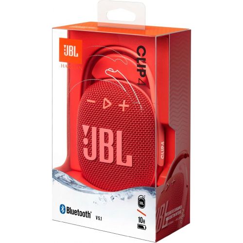 제이비엘 JBL Clip 4 - Portable Mini Bluetooth Speaker, Big Audio and Punchy bass, Integrated Carabiner, IP67 Waterproof and dustproof, 10 Hours of Playtime, Speaker for Home, Outdoor and Tr