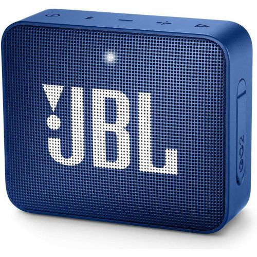 제이비엘 Pair of JBL GO 2 Portable Bluetooth Waterproof Speaker (Deep Sea Blue) Bundle