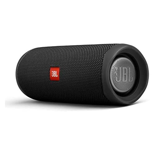 제이비엘 JBL Flip 5 Waterproof Portable Wireless Bluetooth Speaker Bundle with divvi! Protective Hardshell Case - Black