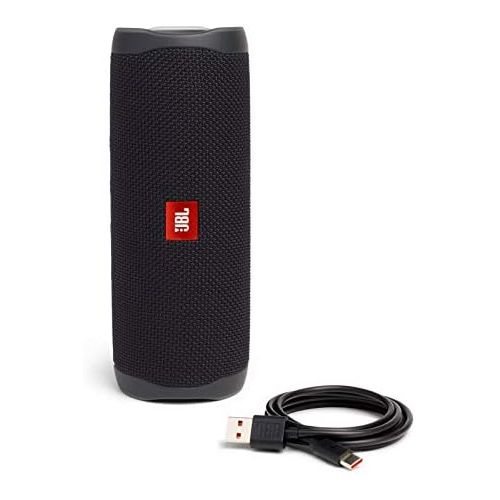 제이비엘 JBL Flip 5 Waterproof Portable Wireless Bluetooth Speaker Bundle with divvi! Protective Hardshell Case - Black