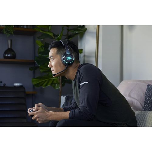 제이비엘 JBL Quantum 800 - Wireless Over-Ear Performance Gaming Headset with Active Noise Cancelling and Bluetooth 5.0 - Black