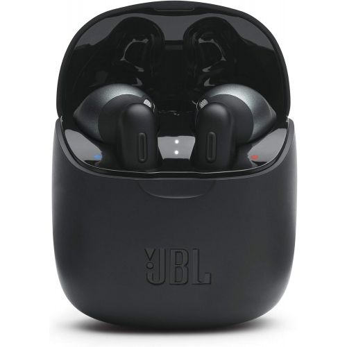 제이비엘 JBL Tune 225TWS True Wireless Earbud Headphones - JBL Pure Bass Sound, Bluetooth, 25H Battery, Dual Connect, Native Voice Assistant (Black)
