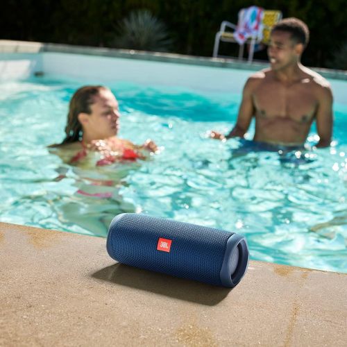 제이비엘 JBL Flip 5 Waterproof Portable Wireless Bluetooth Speaker Bundle - (Pair) Blue