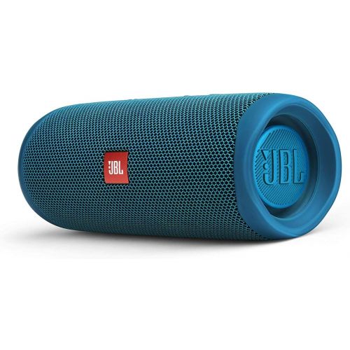 제이비엘 JBL Flip 5 Waterproof Portable Bluetooth Recycled Plastic Speaker Bundle with divvi! Protective Hardshell Case - Blue (Eco Edition)