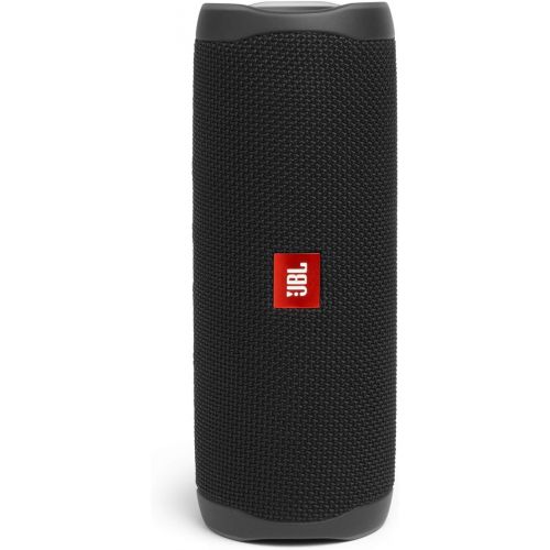 제이비엘 JBL Flip 5 Waterproof Portable Wireless Bluetooth Speaker Bundle with divvi! Protective Hardshell Case - Black