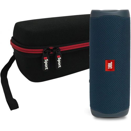 제이비엘 JBL FLIP 5 Portable Speaker IPX7 Waterproof On-The-Go Bundle with gSport Deluxe Hardshell Case (Blue)