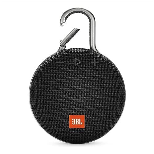 제이비엘 JBL Clip 3, Black - Waterproof, Durable & Portable Bluetooth Speaker - Up to 10 Hours of Play - Includes Noise-Cancelling Speakerphone & Wireless Streaming