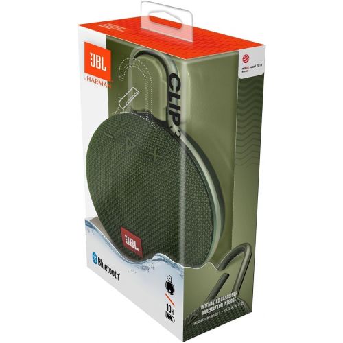 제이비엘 [아마존베스트]JBL CLIP 3 - Waterproof Portable Bluetooth Speaker - Green