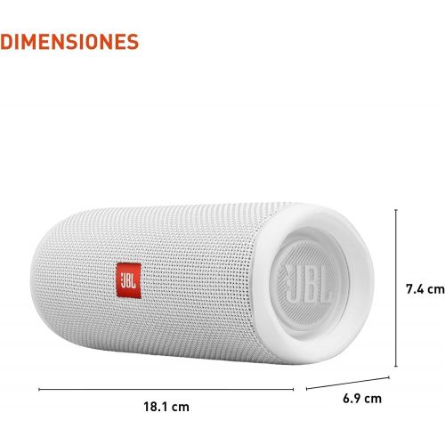 제이비엘 [아마존베스트]JBL FLIP 5, Waterproof Portable Bluetooth Speaker, White (New Model)