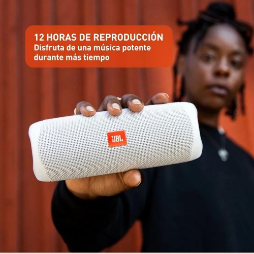 제이비엘 [아마존베스트]JBL FLIP 5, Waterproof Portable Bluetooth Speaker, White (New Model)