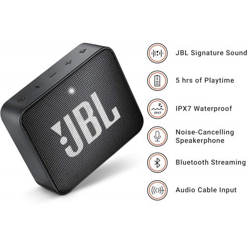 제이비엘 [아마존베스트]JBL GO 2 Portable Waterproof Bluetooth Speaker (Midnight Black)
