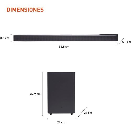 제이비엘 JBL Bar 2.1 - Deep Bass Soundbar with 6.5 Wireless Subwoofer (2019 Model)