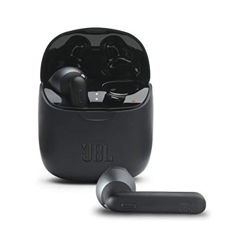 제이비엘 JBL Tune 225TWS True Wireless Earbud Headphones - JBL Pure Bass Sound, Bluetooth, 25H Battery, Dual Connect, Native Voice Assistant (Black)