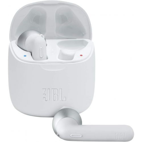 제이비엘 JBL Tune 225TWS True Wireless Earbud Headphones - JBL Pure Bass Sound, Bluetooth, 25H Battery, Dual Connect, Native Voice Assistant (White)