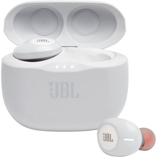 제이비엘 JBL Tune 125TWS True Wireless In-Ear Headphones - JBL Pure Bass Sound, 32H Battery, Bluetooth, Fast Pair, Comfortable, Wireless Calls, Music, Native Voice Assistant (White)