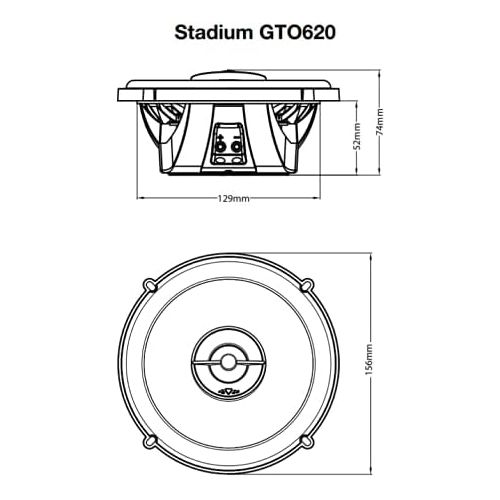 제이비엘 JBL Stadium GTO 620 2 Way Multi Element Car Speaker Set by Harman Kardon 225 Watt JBL Pro Sound Car Boxes 160 mm