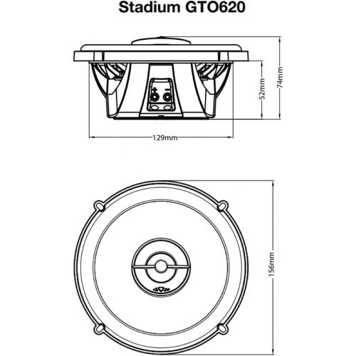 제이비엘 JBL Stadium GTO 620 2 Way Multi Element Car Speaker Set by Harman Kardon 225 Watt JBL Pro Sound Car Boxes 160 mm