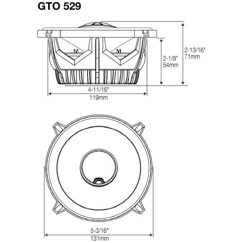 제이비엘 JBL GTO609c 2 Way Component Speaker System (270 W 160 MM, Pair) Black