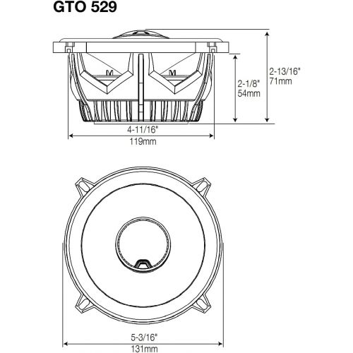 제이비엘 JBL GTO609c 2 Way Component Speaker System (270 W 160 MM, Pair) Black