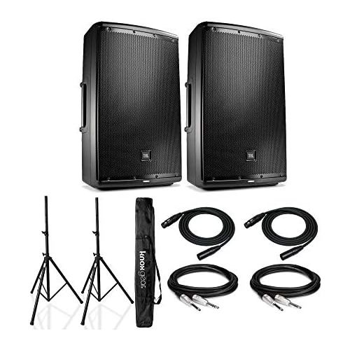 제이비엘 JBL EON615 Multipurpose Speaker Sound System with Knox Heavy Duty Aluminum Speakers Stand and Cables